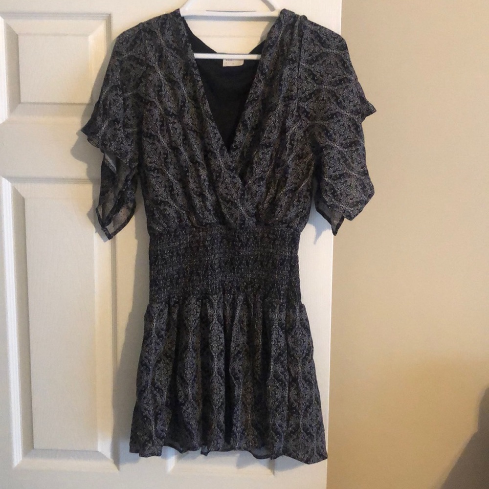 Black and White Smocked Dress